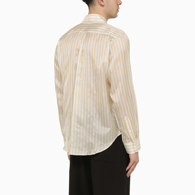 Shop Martine Rose Striped Rayon Shirt