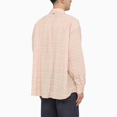 Shop Our Legacy Pink Cotton Blend Weave Borrowed Shirt