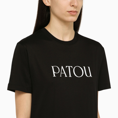 Shop Patou Black Cotton T Shirt With Logo