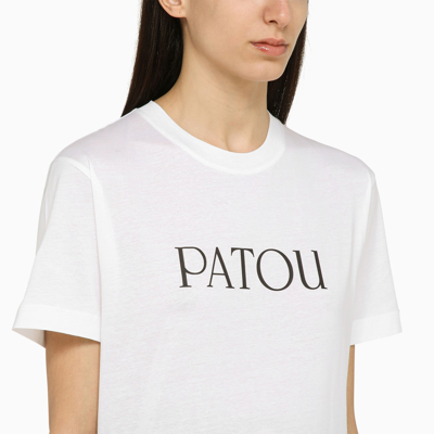Shop Patou White Cotton T Shirt With Logo