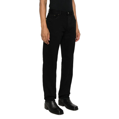 Saint Laurent Oklahoma Jeans In Black Denim In Black