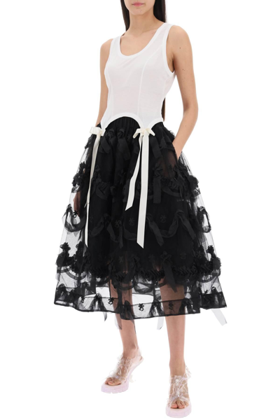 Shop Simone Rocha Easy Cropped Top With Bow Tails