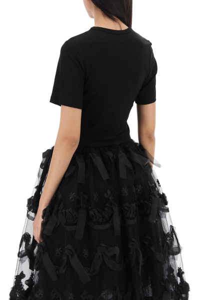 Shop Simone Rocha Easy T Shirt With Bow Tails
