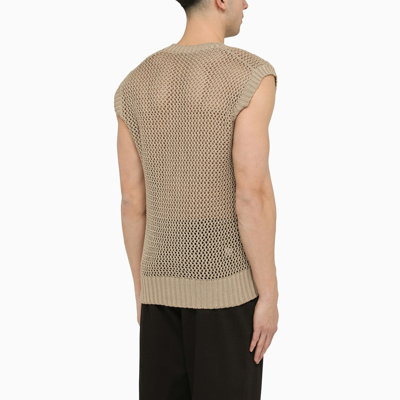 Tagliatore Perforated Dove Grey Cotton Waistcoat