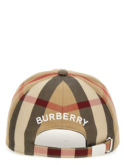 Shop Burberry Check Printed Cap Hats Beige