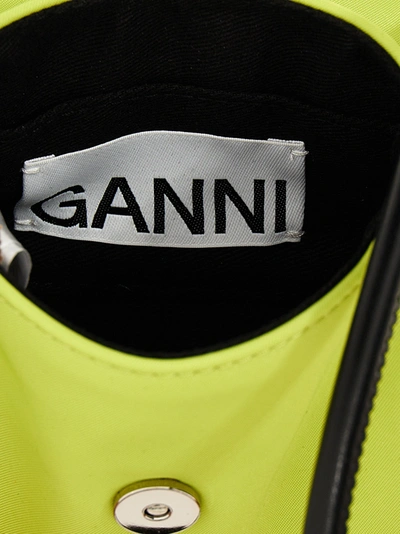 Shop Ganni Knot Mini Flap Over Crossbody Bag Crossbody Bags Green