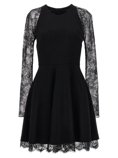 Shop Giambattista Valli Lace Insert Dress Dresses Black
