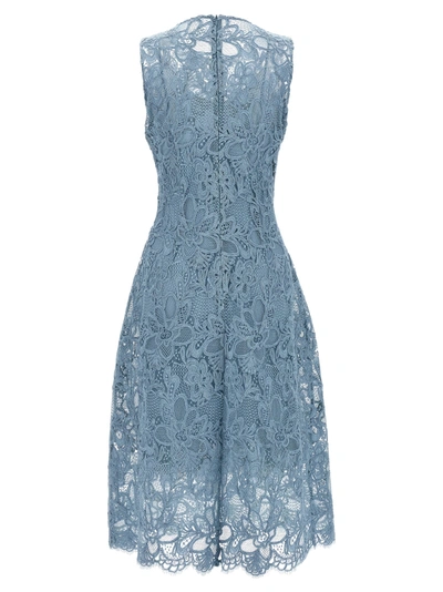 Shop Ermanno Scervino Lace Midi Dress Dresses Light Blue