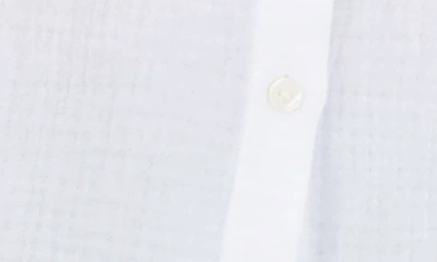 Foxcroft Joanna Cotton Gauze Button-up Shirt In White