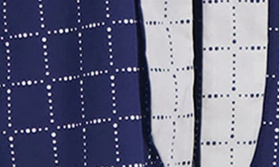 Foxcroft Rocca Dot Print Long Sleeve Cotton Shirtdress In Navy