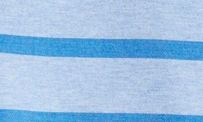 Shop Vineyard Vines Kids' Saltwater Breton Stripe Quarter Zip Pullover In Tide Blue
