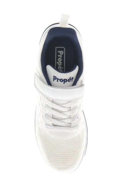 Shop Propét Travelactiv Axial Fx Sneaker In White/ Navy