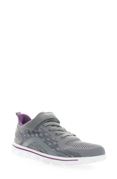 Shop Propét Travelactiv Axial Fx Sneaker In Grey/ Purple
