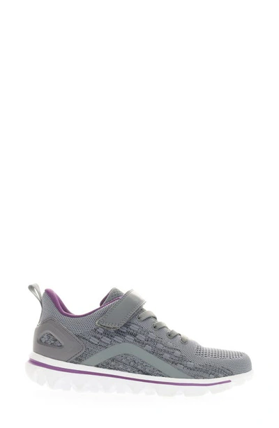 Shop Propét Travelactiv Axial Fx Sneaker In Grey/ Purple