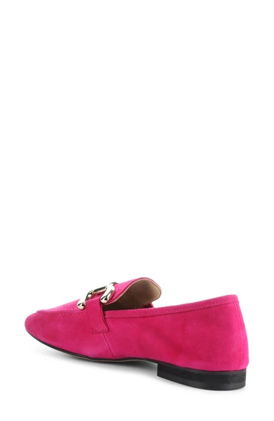 Shop Bos. & Co. Macie Loafer In Fuchsia Kid Suede