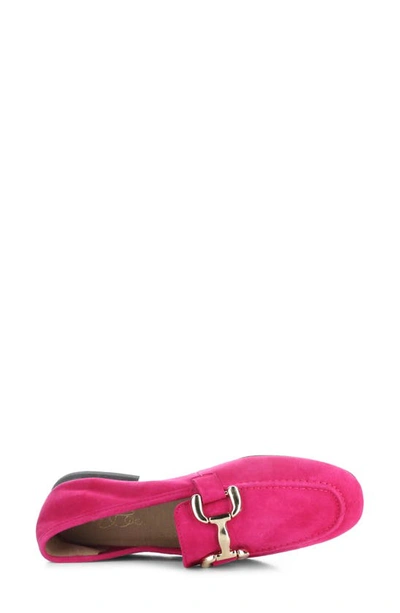 Shop Bos. & Co. Macie Loafer In Fuchsia Kid Suede