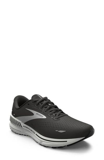 Shop Brooks Adrenaline Gts 23 Sneaker In Black/ White/ Silver