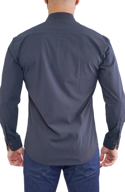 Shop Maceoo Einstein Stretch Core Button-up Shirt In Black