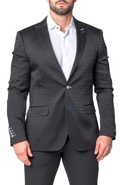 Maceoo Descartes Still Black Sport Coat In Black