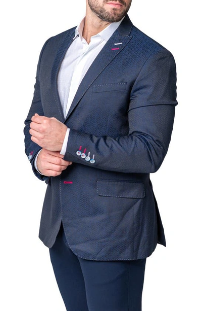 Maceoo Descartes Huli Blue Sport Coat In Blue