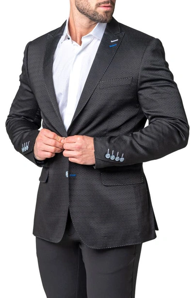 Maceoo Descartes Still Black Sport Coat In Black