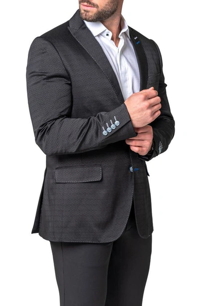 Maceoo Descartes Still Black Sport Coat In Black
