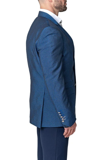 Maceoo Socrates Luxor Blue Stretch Sport Coat In Blue