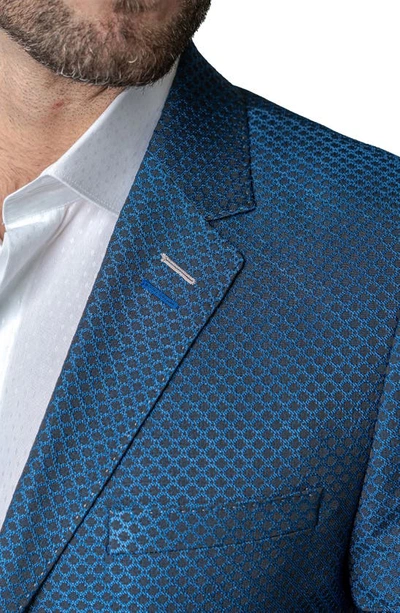 Maceoo Socrates Luxor Blue Stretch Sport Coat In Blue