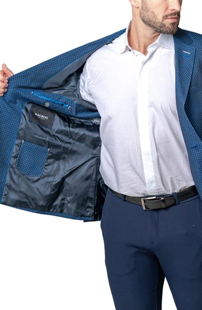 Maceoo Socrates Luxor Blue Stretch Sport Coat In Blue