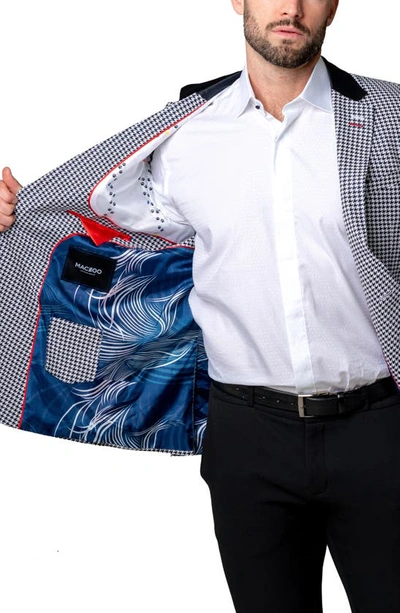 Maceoo Socrate Evo Glitz Houndstooth Sport Coat In Blue