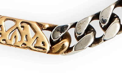Shop Alexander Mcqueen Seal Logo Chain Necklace In Silver/ Gold