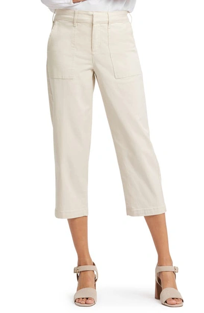 Nydj Straight Leg Stretch Twill Utility Capri Pants In White Creek