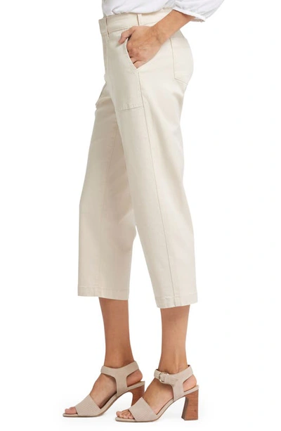 Nydj Straight Leg Stretch Twill Utility Capri Pants In White Creek
