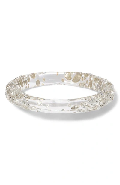 Shop Alexis Bittar Confetti Crystal Lucite® Slim Bracelet In Crystal/ Clear