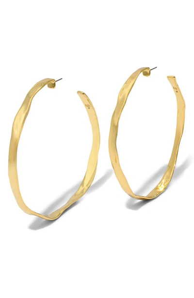 Shop Alexis Bittar Molten X-large Hoop Earrings In Yellow Gold