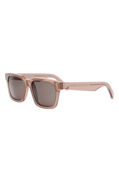 Shop Celine Bold 3 Dots 54mm Geometric Sunglasses In Pink / Other / Smoke