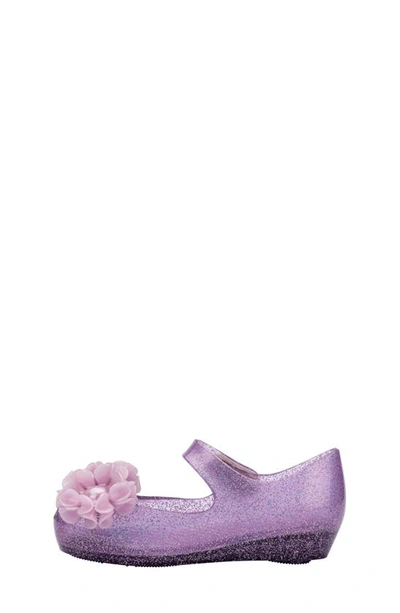 Mini Melissa Melissa Kids' Mini Ultragirl Springtime Mary Jane Flat In Lilac Glit