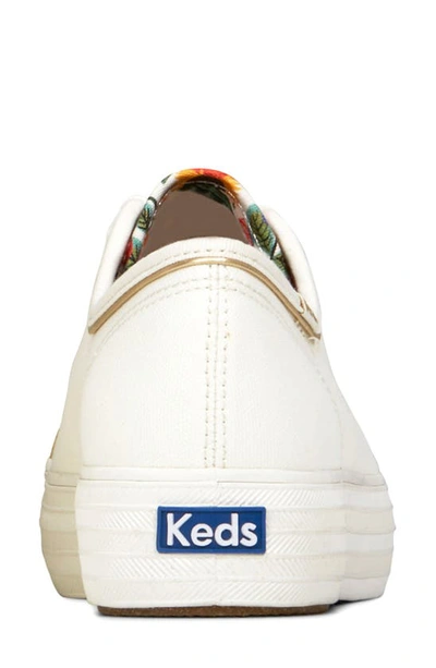 Shop Keds X Rifle Paper Co. Triple Kick Platform Sneaker In White Multi Canvas