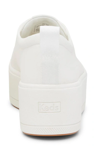 Shop Keds Sklyer Platform Sneaker In White Canvas