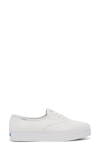Shop Keds Point Leather Sneaker In White Leather