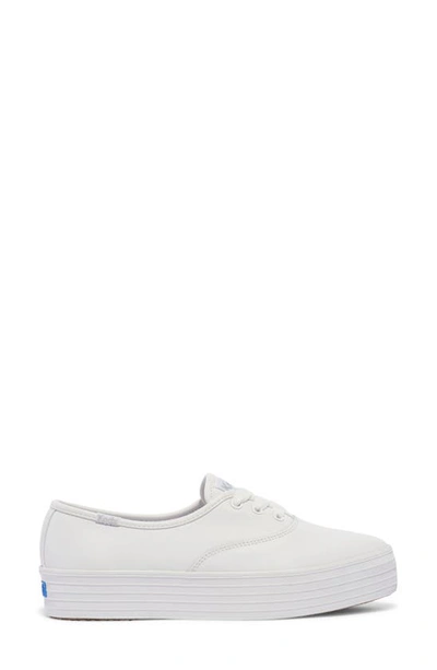 Keds Point 3 Platform Sneaker In White Leather