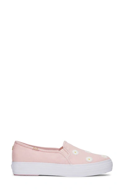 Shop Keds X Magnolia Bakery Triple Deck Slip-on Sneaker In Pink Canvas