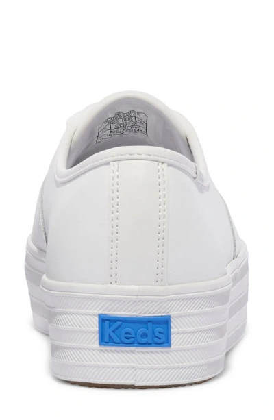 Shop Keds Point Leather Sneaker In White Leather