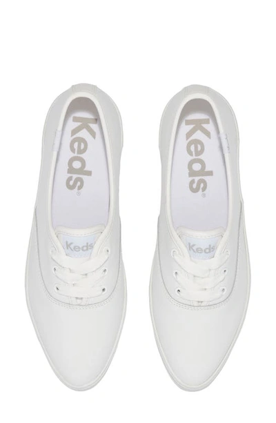 Keds Point 3 Platform Sneaker In White Leather