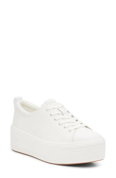 Shop Keds Skyler Platform Sneaker In White Leather