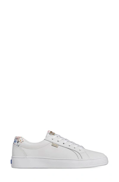 Shop Keds X Rifle Paper Co. Pursuit Sneaker In White Leather