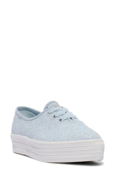 Shop Keds Point Sneaker In Blue Glitter