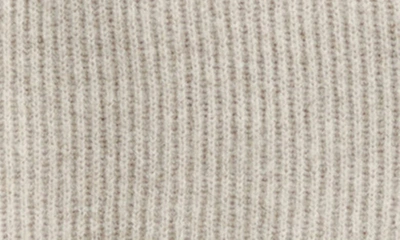 Shop Mango Turtleneck Long Sleeve Rib Sweater Dress In Light Beige/ Pastel Grey