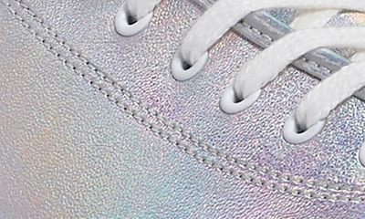 Keds Triple Kick Platform Sneaker In Silver Multi Leather