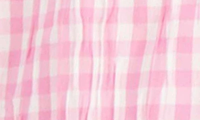 Foxcroft Carolina Gingham Crinkled Cotton Blend Button-up Shirt In Softshell Pink